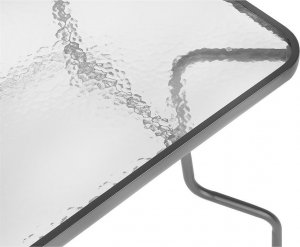 Saska Garden Zestaw mebli ogrodowych stół 4 krzesła i parasol szary 8