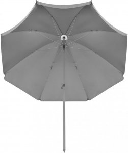 Saska Garden Zestaw mebli ogrodowych stół 4 krzesła i parasol szary 9