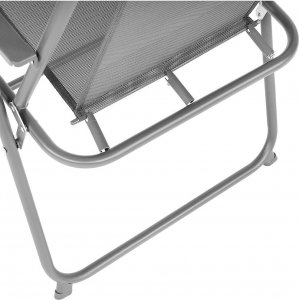 Saska Garden Zestaw mebli ogrodowych okrągły stół 4 krzesła i parasol ciemny szary 4