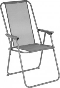 Saska Garden Zestaw mebli ogrodowych okrągły stół 4 krzesła i parasol ciemny szary 5