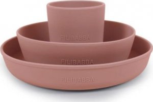 FILIBABBA Filibabba Silikonowy zestaw obiadowy Rose 1