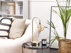 Lampa stołowa Beliani Lampa stołowa metalowa złota RAMIS 3