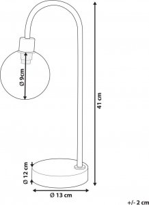 Lampa stołowa Beliani Lampa stołowa metalowa złota RAMIS 8