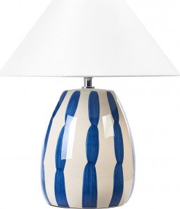 Lampa stołowa Beliani Lampa stołowa ceramiczna beżowo-niebieska LUCHETTI Lumarko! 1