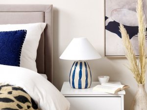 Lampa stołowa Beliani Lampa stołowa ceramiczna beżowo-niebieska LUCHETTI 3
