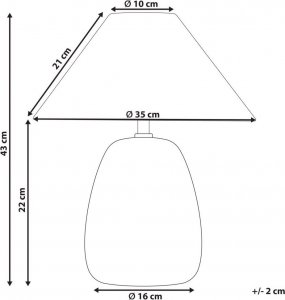 Lampa stołowa Beliani Lampa stołowa ceramiczna beżowo-niebieska LUCHETTI 9