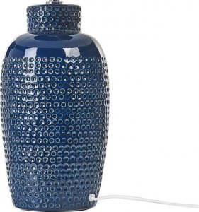 Lampa stołowa Beliani Lampa stołowa ceramiczna niebieska PERLIS 6