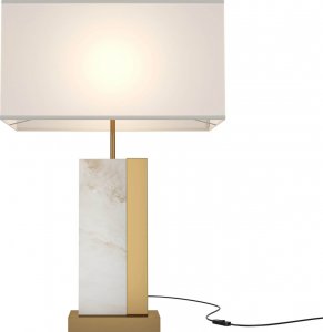 Lampa stołowa Maytoni Lampka stołowa prostokątna Bianco Z031TL-01BS marmur biała 1