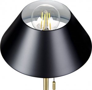 Lampa stołowa Beliani Lampa stołowa metalowa złota z czarnym CAPARO 5