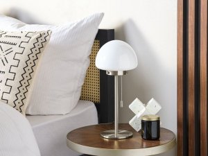 Lampa stołowa Beliani Lampa stołowa srebrna MORUGA 3