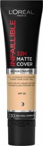 L OREAL Płynny Podkład do Twarzy L'Oreal Make Up Infalible 32H Matte Cover N 130 neutral undertone Spf 25 1