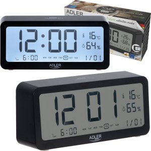 Adler Budzik na baterie Adler AD 1195B czarny 7