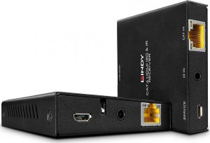 System przekazu sygnału AV Lindy Extender HDMI LINDY 18G & IR Extender with PoC & Loop Out, Cat.6, 50m 1
