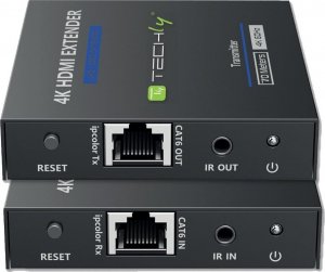 System przekazu sygnału AV Techly Extender HDMI 4K*60Hz Cat.6/6a/7 Zero Latecy IR do 70m 1
