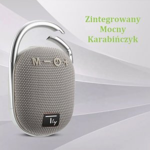 Głośnik Techly Głośnik Techly Bluetooth 5.3 5W TWS LED/MP3/USB/TF szary 4