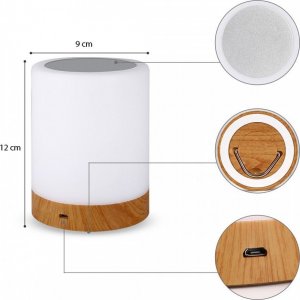 Lampa stołowa Techly Lampka Techly bezprzewodowa RGB dotykowa 6