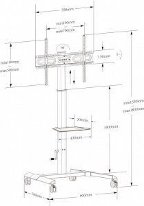 Techly Stojak podłogowy na monitor 32" - 70" (ICA-TR228) 4
