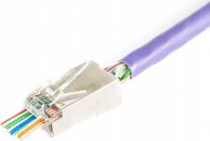 Digitus Wtyk RJ45 (8P8C) przelotowy DIGITUS kat.6 ekranowany, AWG 26-24, opakowanie 100 szt. 1