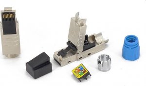 Techly Wtyk RJ45 Cat8.1 STP samozaciskowy czarny 5