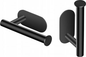 SH Design UCHWYT WIESZAK NA PAPIER TOALETOWY CZARNY 7