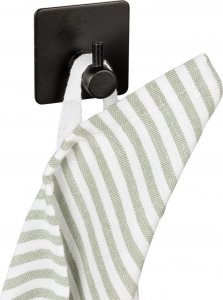 SH Design UCHWYT WIESZAK NA RĘCZNIK ŚCIERECZKĘ CZARNY ZESTAW 4 SZTUKI 4