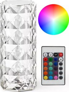 Lampa stołowa Smart Hardware KRYSZTAŁOWA LAMPA ŚWIECĄCA LED 13