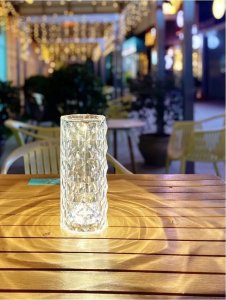 Lampa stołowa Smart Hardware KRYSZTAŁOWA LAMPA ŚWIECĄCA LED 3