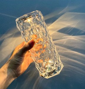 Lampa stołowa Smart Hardware KRYSZTAŁOWA LAMPA ŚWIECĄCA LED 10