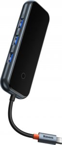 HUB USB Baseus Adapter 4w1 Baseus Hub USB-C na 4xUSB 3.0 (ciemny szary) 17