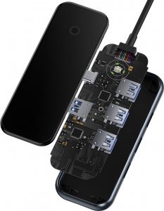 HUB USB Baseus Adapter 4w1 Baseus Hub USB-C na 4xUSB 3.0 (ciemny szary) 18