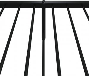 vidaXL vidaXL Metalowa rama łóżka z wezgłowiem i zanóżkiem, czarna, 100x200cm 8
