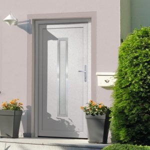 vidaXL vidaXL Drzwi wejściowe, białe, 88x200 cm, PVC 1