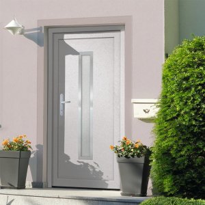 vidaXL vidaXL Drzwi wejściowe, białe, 98x208 cm, PVC 1