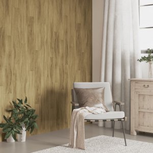 vidaXL vidaXL Panele ścienne, drewnopodobne, brązowe, PVC, 4,12 m 1