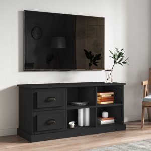 vidaXL vidaXL Szafka pod TV, czarna, 102x35,5x47,5cm, materiał drewnopochodny 1