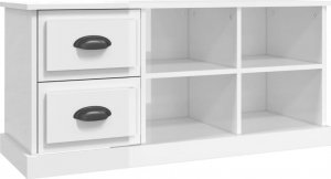 vidaXL vidaXL Szafka pod TV, wysoki połysk, biała, 102x35,5x47,5 cm 2