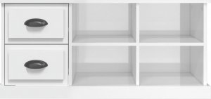 vidaXL vidaXL Szafka pod TV, wysoki połysk, biała, 102x35,5x47,5 cm 6