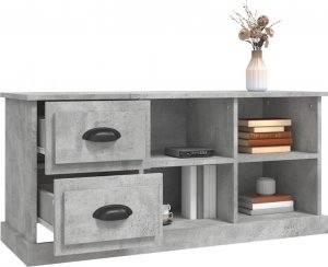 vidaXL vidaXL Szafka pod TV, szarość betonu, 102x35,5x47,5 cm 5