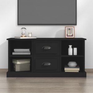 vidaXL vidaXL Szafka pod TV, czarna, 99,5x35,5x48 cm, materiał drewnopochodny 1