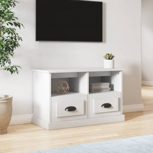 vidaXL vidaXL Szafka pod TV, biała, 80x35x50 cm, materiał drewnopochodny 1