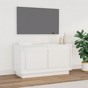 vidaXL vidaXL Szafka pod TV, biała, połysk, 80x35x45 cm 1