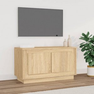 vidaXL vidaXL Szafka pod TV, dąb sonoma, 80x35x45 cm, materiał drewnopochodny 1