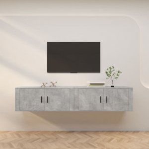 vidaXL vidaXL Wiszące szafki TV, 2 szt., szarość betonu, 100x34,5x40 cm 1