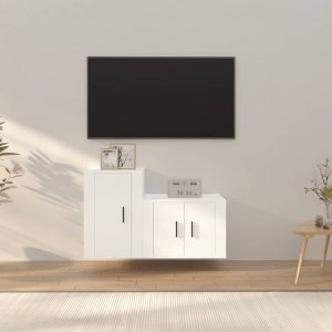 vidaXL vidaXL Zestaw 2 szafek TV, biały, materiał drewnopochodny 1