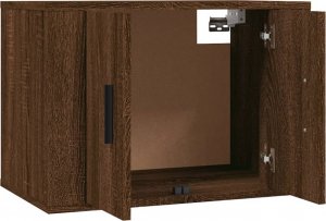 vidaXL vidaXL Zestaw 2 szafek pod TV, brązowy dąb, materiał drewnopochodny 5