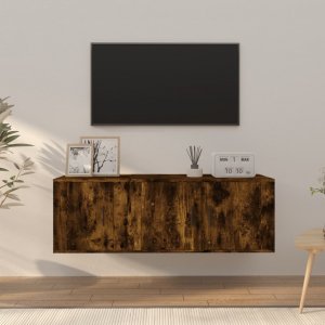 vidaXL vidaXL Zestaw 2 szafek TV, przydymiony dąb, materiał drewnopochodny 1