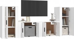 vidaXL vidaXL Zestaw 4 szafek telewizyjnych, biały 3