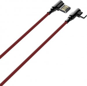 Kabel USB LDNIO USB-A - USB-C 1 m Czerwony (LS421 type c) 1