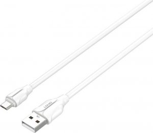 Kabel USB LDNIO USB-A - microUSB 1 m Biały (LS361 micro) 1