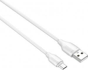 Kabel USB LDNIO USB-A - microUSB 1 m Biały (LS371 micro) 1